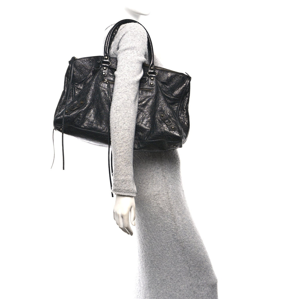 Balenciaga Agneau Classic Hardware Work Black