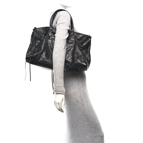 Balenciaga Agneau Classic Hardware Work Black