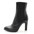 Chanel Calfskin Interlocking CC Calf Boots 38.5 Black