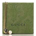 Gucci Metal Enamel Blondie Pendant Necklace Gold Black