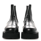 Chanel Calfskin Cap Toe CC Short Boots 41 Black
