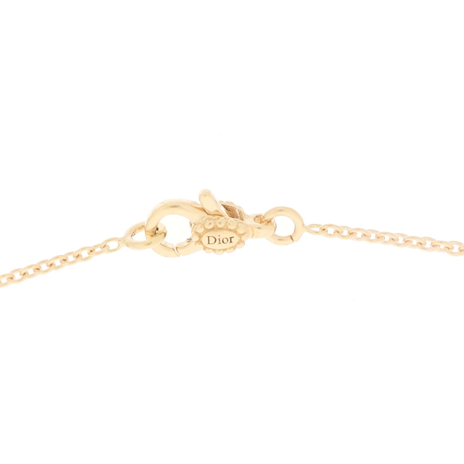 Christian Dior 18K Yellow Gold Diamond Black Onyx Mother of Pearl Rose Celeste Pendant Necklace