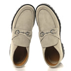 Gucci Suede Mens Horsebit Ankle Boots 8.5 Beige