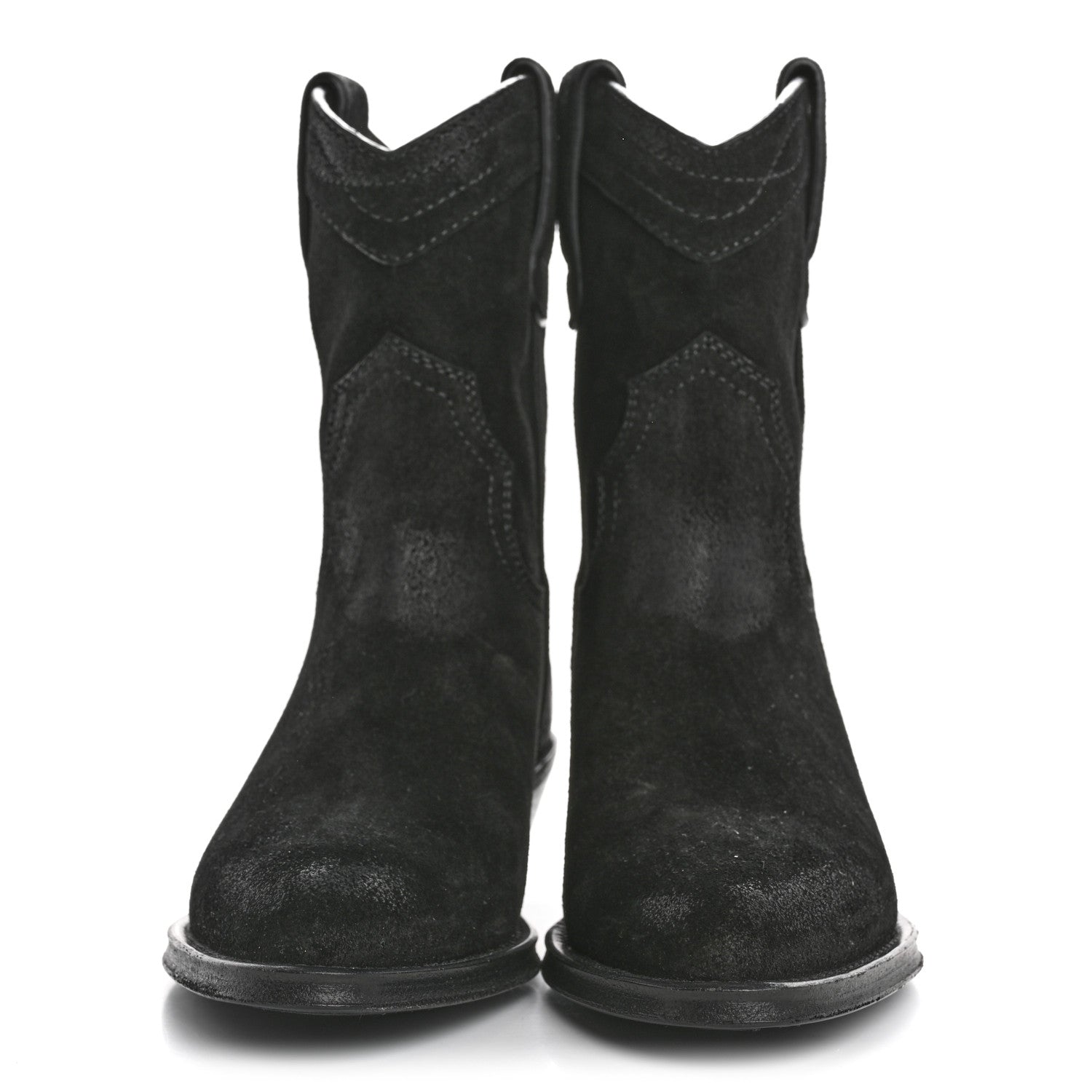 Saint Laurent Suede Eastwood Western Boots 35 Black