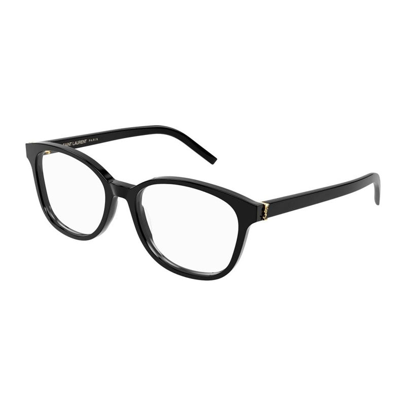 Saint Laurent Eyeglasses Cat Eye Full Rim, Black Frame and Clear Demo Lenses Lens SLM113001