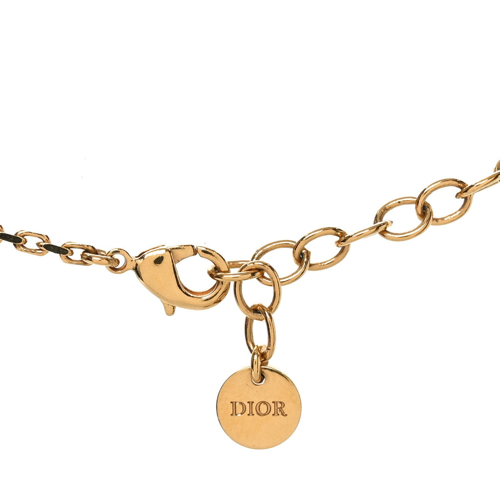 Christian Dior Metal Lacquer Dio(r)evolution Necklace Gold