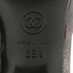 Chanel Metallic Lambskin Star Fantasy High Boots 36.5 Dark Grey