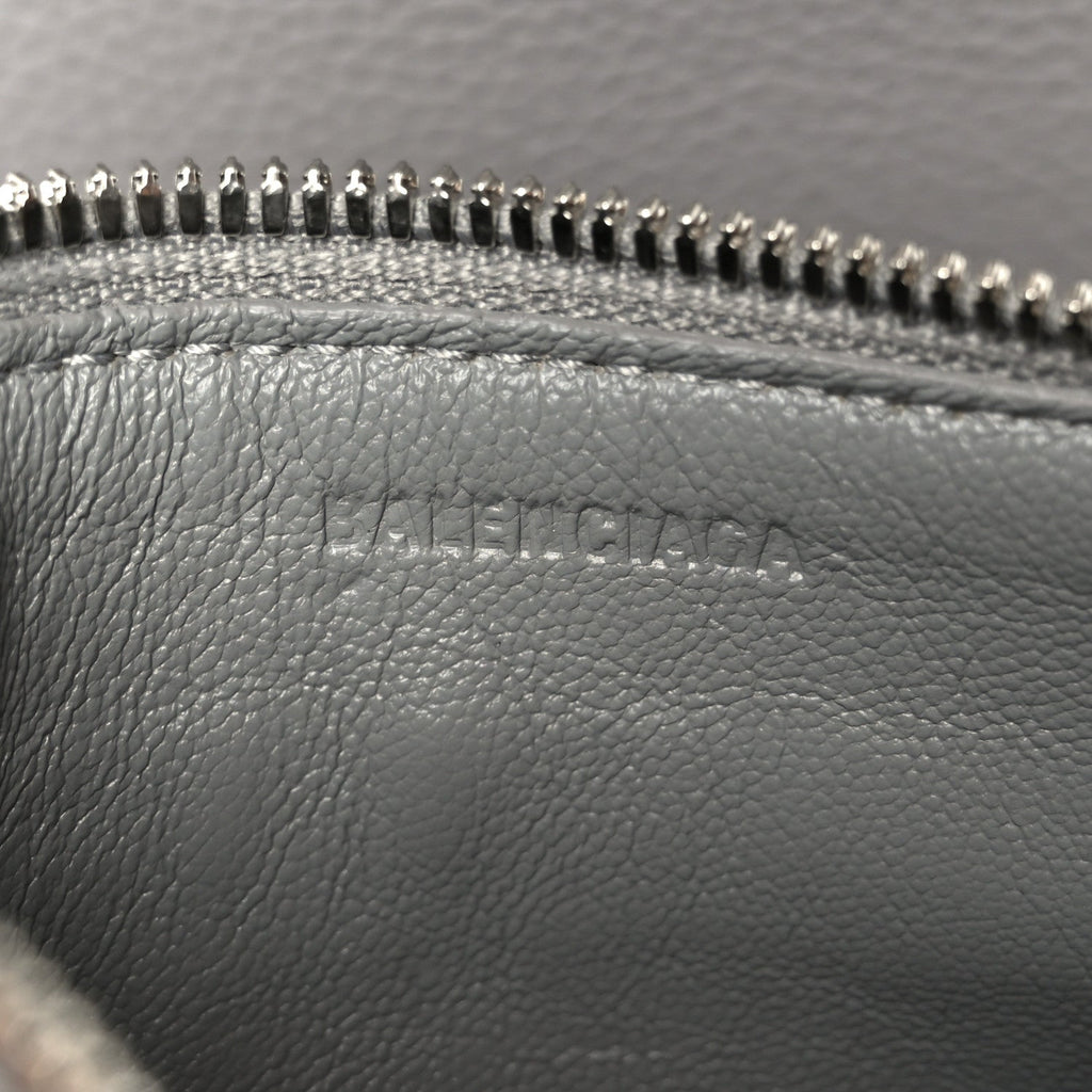 Balenciaga Calfskin Logo Embossed Small Tool 2.0 North-South Tote Balenciaga Grey
