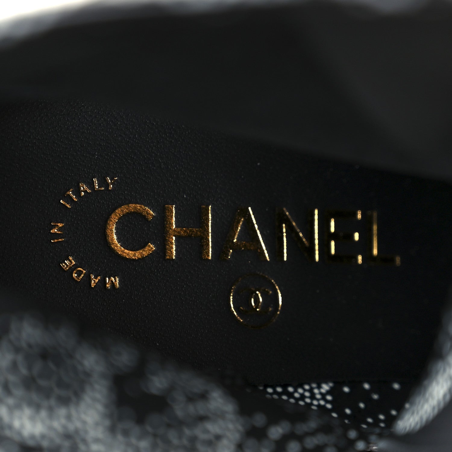 Chanel Calfskin Camellia Printed Ankle Boots 39 Black White