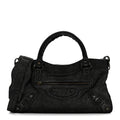 Balenciaga Craquele Calfskin Classic Hardware First Black