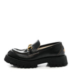 Gucci Cordovan Lux Womens Harald Horsebit 25mm Platform Loafers 39 Black