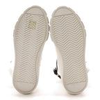 Prada Re-Nylon Gabardine Metal Triangle Logo Wheel Pouch Pocket High Top Sneakers 35.5 White