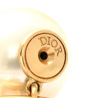 Christian Dior Pearl Tribales Dangle Chain Earrings Gold