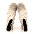 Chanel Suede Calfskin Platform Short Boots 40 Beige