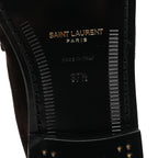 Saint Laurent Suede Le Loafer 15 Penny Slippers 37.5 Dark Chocolate
