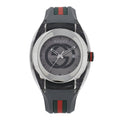 Gucci Stainless Steel Rubber 46mm Sync Web Quartz Watch Grey