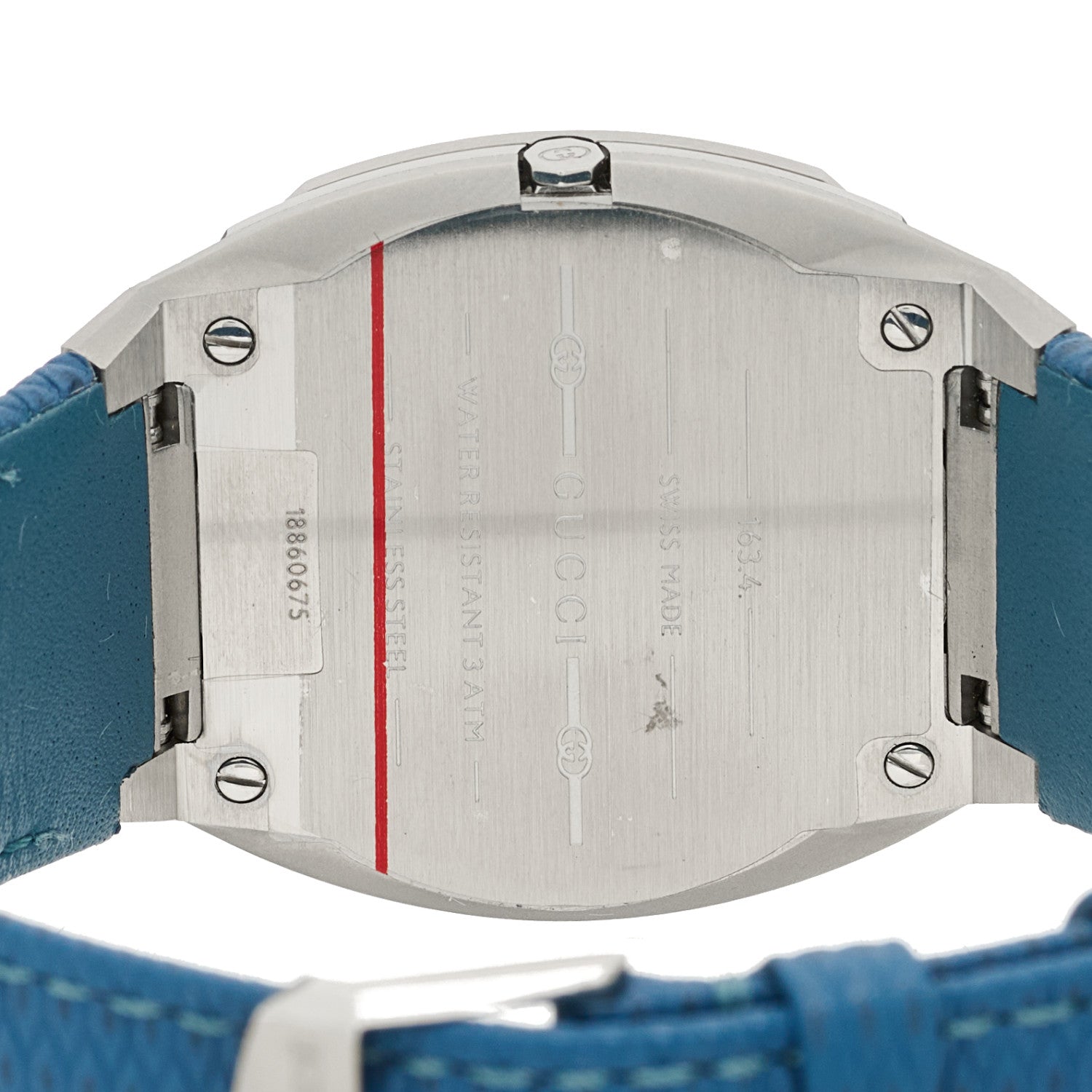Gucci Stainless Steel Calfskin 38mm 25H Quartz Watch Blue