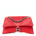 Balenciaga Arena Calfskin Small Crush Chain Bag Tomato Red
