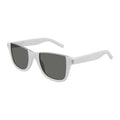 Saint Laurent Sunglasses Square Full Rim, Ivory Frame and Grey Lens SL51CUT003