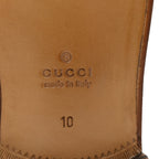 Gucci Mandala Goatskin Mens Horsebit Loafers 10 Friky Taupe