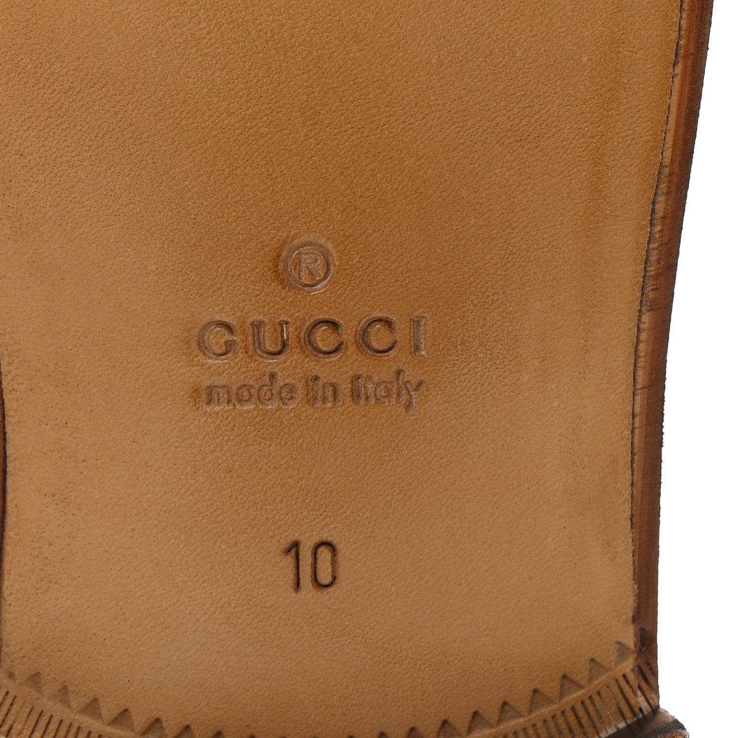 Gucci Mandala Goatskin Mens Horsebit Loafers 10 Friky Taupe
