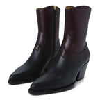 Christian Dior Shaded Calfskin Ombre L.A. Ankle Boots 37 Black Rouge