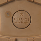 Gucci X THE NORTH FACE Monogram Textured Calfskin Hiking Ankle Boots 37 Beige Ebony Deep Orange