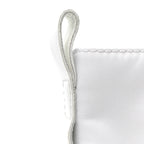 Prada Spazzolato Rois Re-Nylon Metal Triangle Logo Monolith Pouch Pocket 55mm Boots 40.5 White