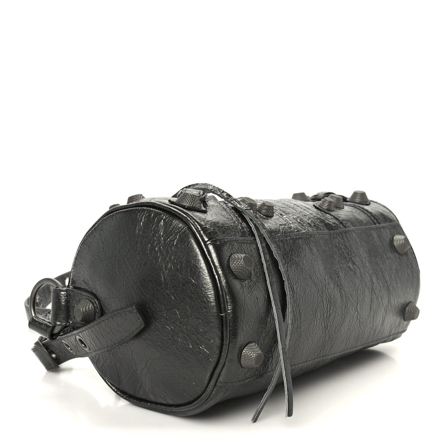 Balenciaga Agneau Arena Le Cagole Cylinder Bag Steel Grey
