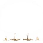 Chanel Crystal CC Earrings Light Gold