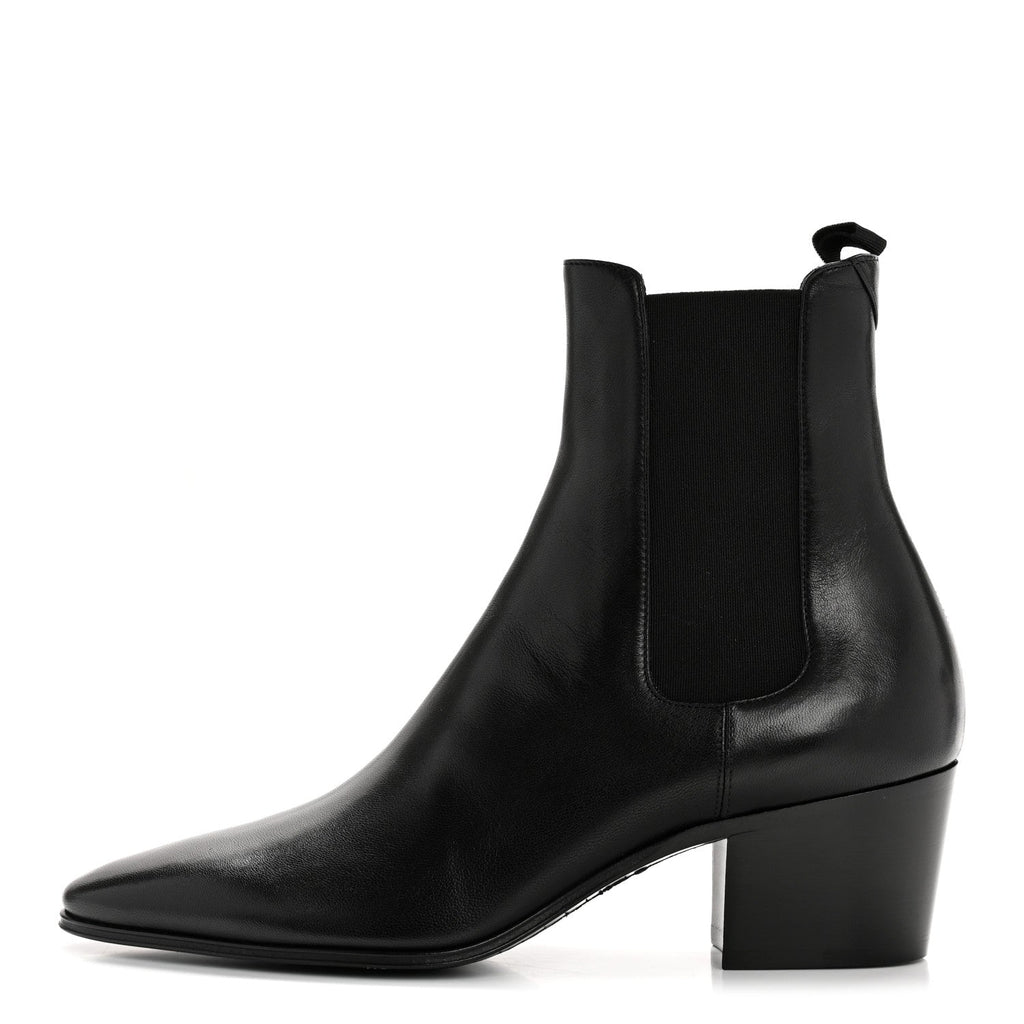 Saint Laurent Incrociato Muriel Vassili 60 Ankle Zip Boots 36 Black