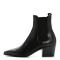 Saint Laurent Incrociato Muriel Vassili 60 Ankle Zip Boots 36 Black