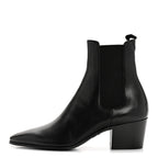 Saint Laurent Incrociato Muriel Vassili 60 Ankle Zip Boots 36 Black