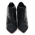Chanel Lambskin Quilted CC Cap Toe Booties 38 Black