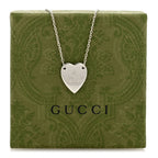 Gucci Sterling Silver Trademark Heart Pendant Necklace