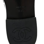 Chanel Calfskin Enamel Charms Mocassin Loafers 35.5 Black