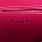 Chanel Shiny Aged Calfskin Quilted Nano Kelly Shopper Dark Pink