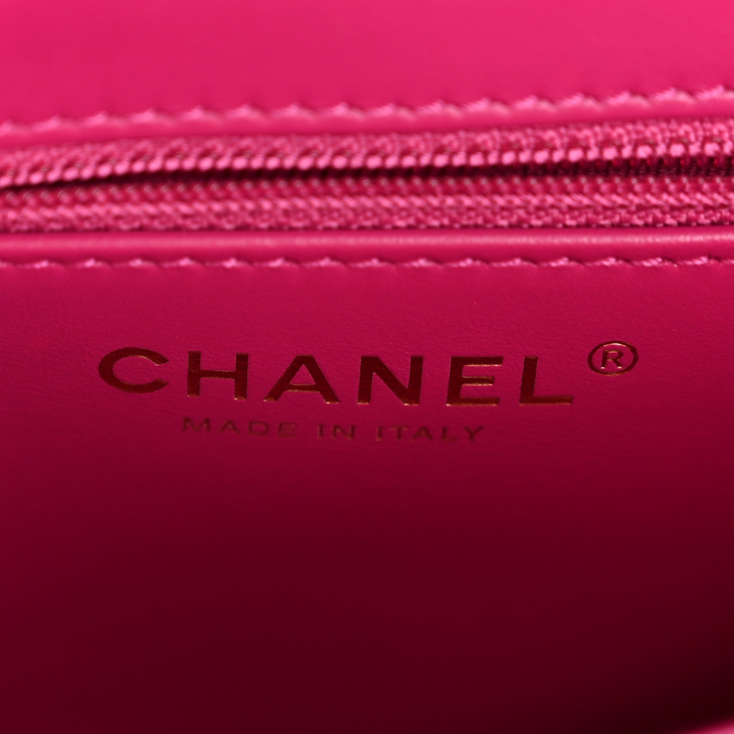 Chanel Shiny Aged Calfskin Quilted Nano Kelly Shopper Dark Pink