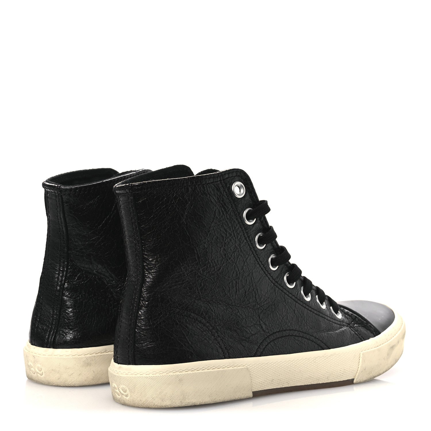 Balenciaga Agneau Arena Womens Paris High Top Sneakers 39 Black