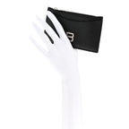 Balenciaga Calfskin Hourglass Long Coin Case Card Holder Black