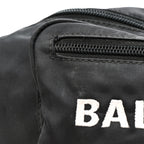 Balenciaga Recycled Sport Nylon Logo Embroidered Wheel Beltpack Black