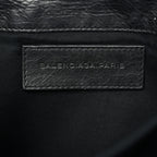 Balenciaga Agneau Giant 12 Silver Hardware Envelope Clutch Black