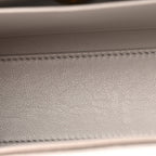 Chanel Shiny Aged Calfskin Quilted Nano Kelly Shopper Light Grey