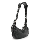 Balenciaga Agneau Arena Lunar New Year Graffiti Logo Le Cagole Shoulder Bag XS Black