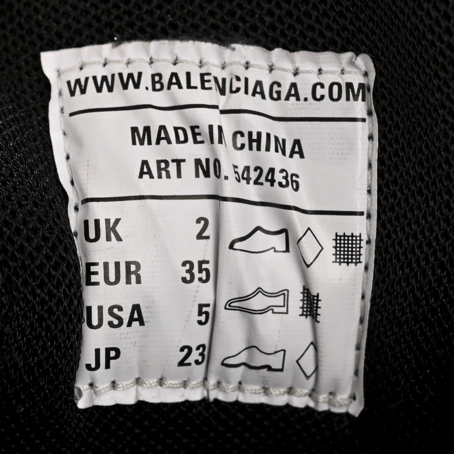 Balenciaga Mesh Nylon Fabric Womens Track Sneakers 35 Black Grey