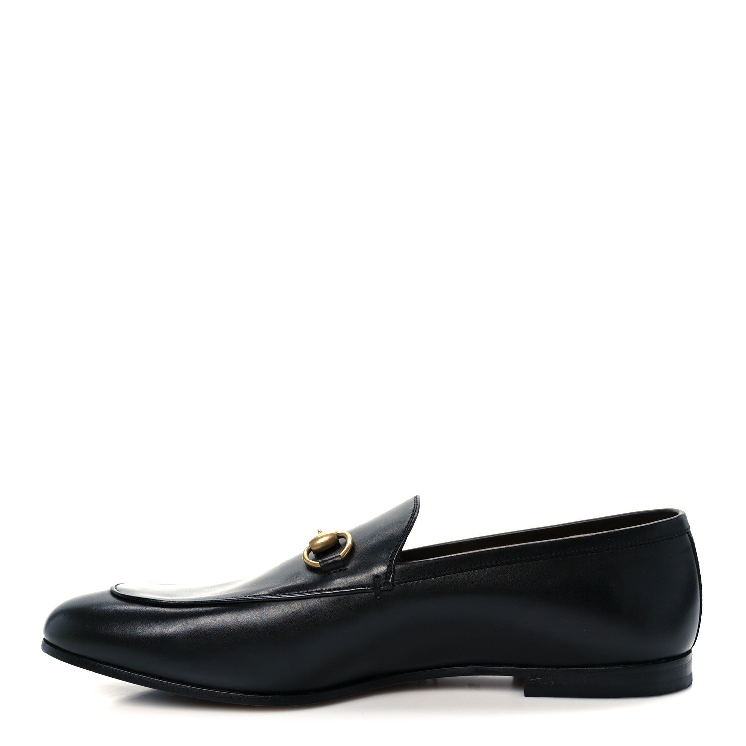 Gucci Betis Glamour Calfskin Horsebit Mens Jordaan Loafers 9.5 Black
