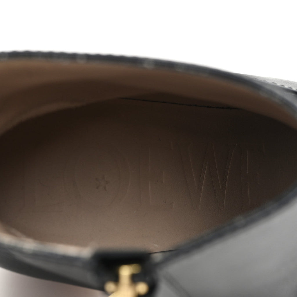 Loewe Calfskin Loafer Ankle Boots 39 Black