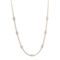 Chanel Metal CC Short Chain Necklace Silver