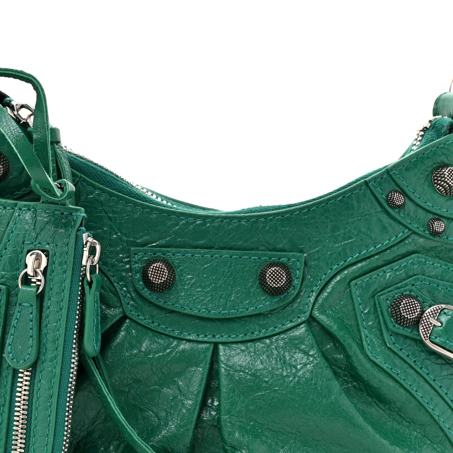 Balenciaga Agneau Arena Le Cagole Shoulder Bag XS Jade