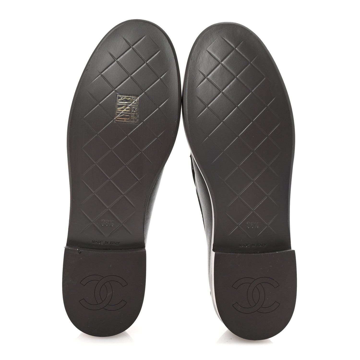 Chanel Lambskin Quilted CC Turnlock Loafers 38.5 Dark Brown